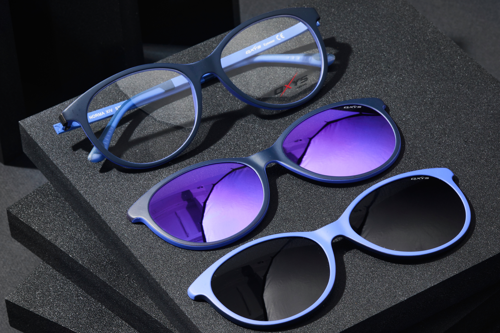 okulary korekcyjne z nakładkami przeciwsłonecznymi