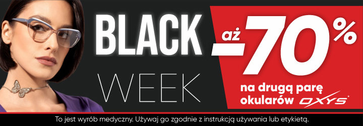 BLACK WEEK -70% na drugą parę okularów