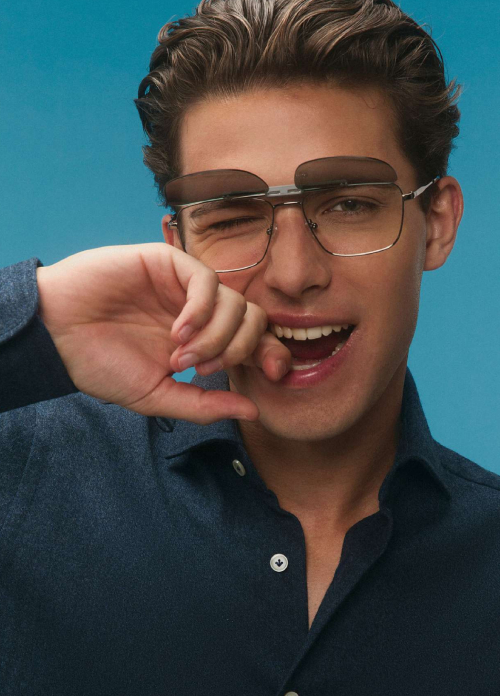 okulary męskie clark clip-on